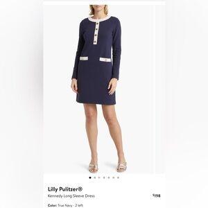 NWT lily pulitzer Kennedy Dress Navy